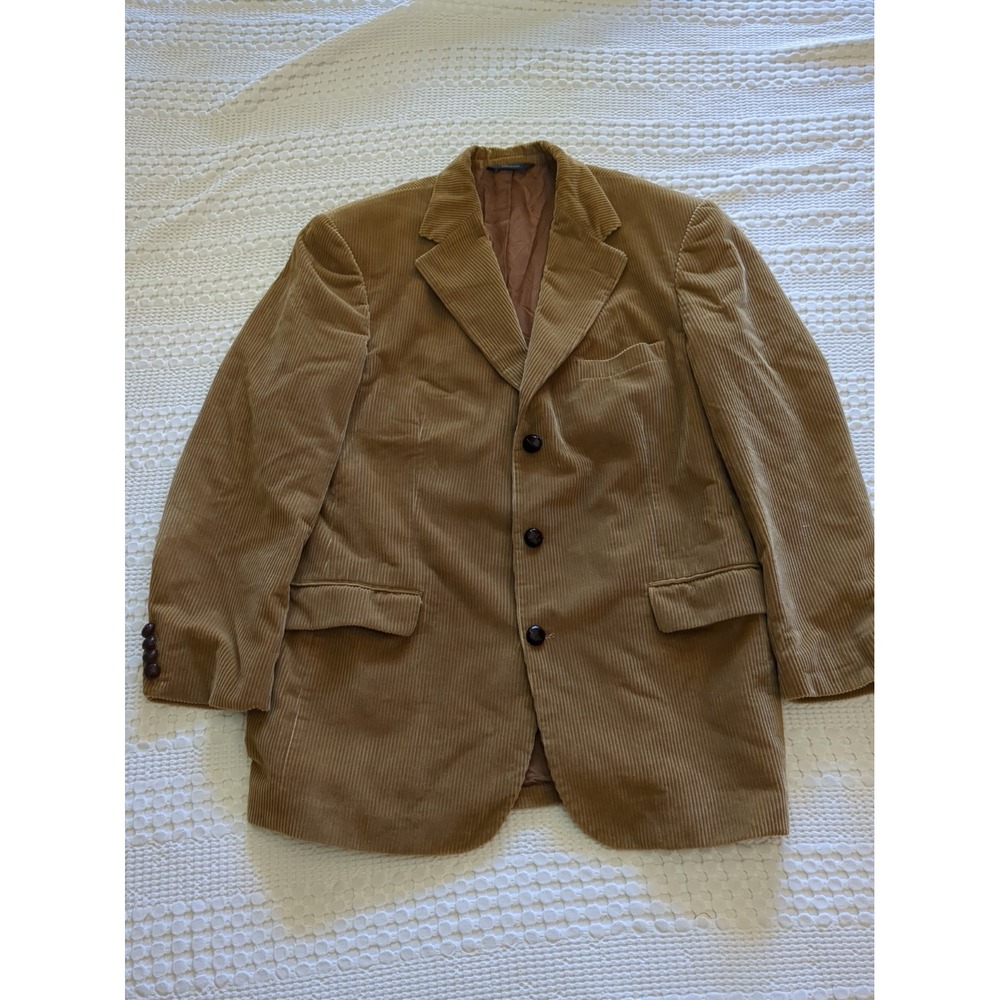 VTG Brooks Brothers Loro Piana Corduroy Blazer 41 R Brown Luxury Old Money